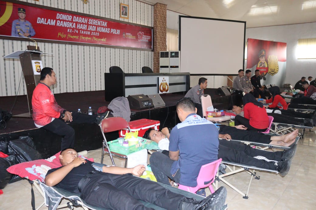 Polda Bengkulu Gelar Donor Darah Wujudkan Semangat Humanis di Hari Jadi Humas Polri ke-74