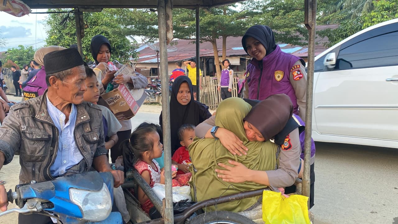 Tim Trauma Healing SDM Polda Aceh Beri Dukungan Psikososial Bencana Alam Di Langsa