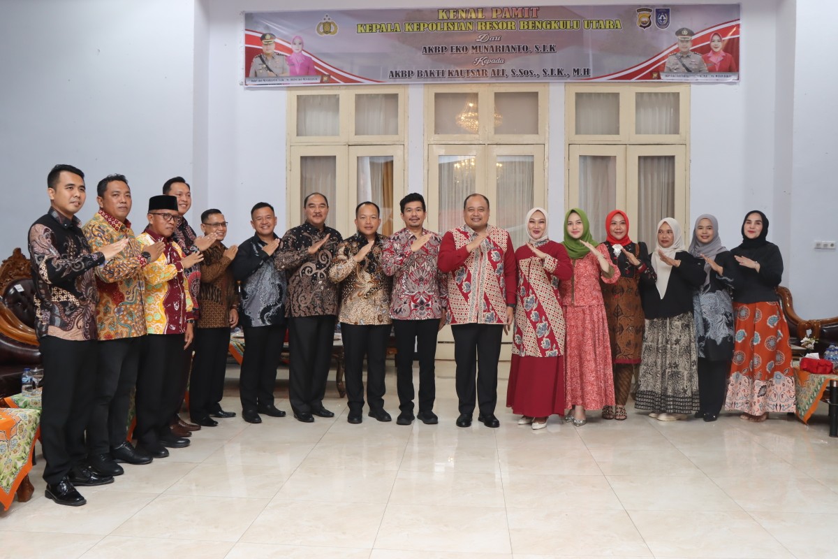 Kenal Pamit Kapolres Bengkulu Utara, Forkopimda Tegaskan Komitmen Sinergi dan Kamtibmas